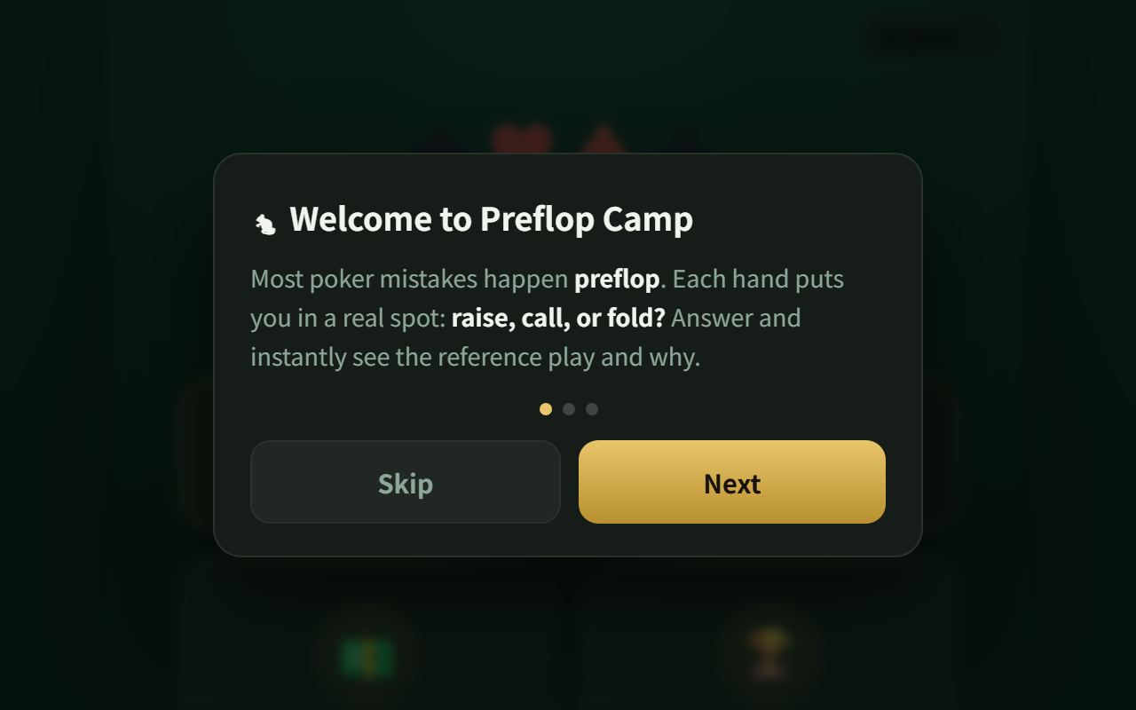 Preflop Camp screenshot